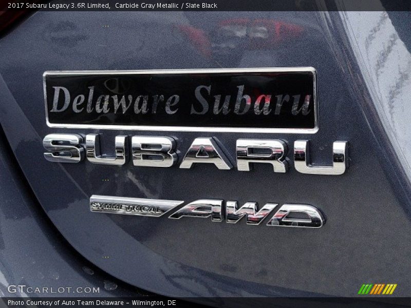Carbide Gray Metallic / Slate Black 2017 Subaru Legacy 3.6R Limited