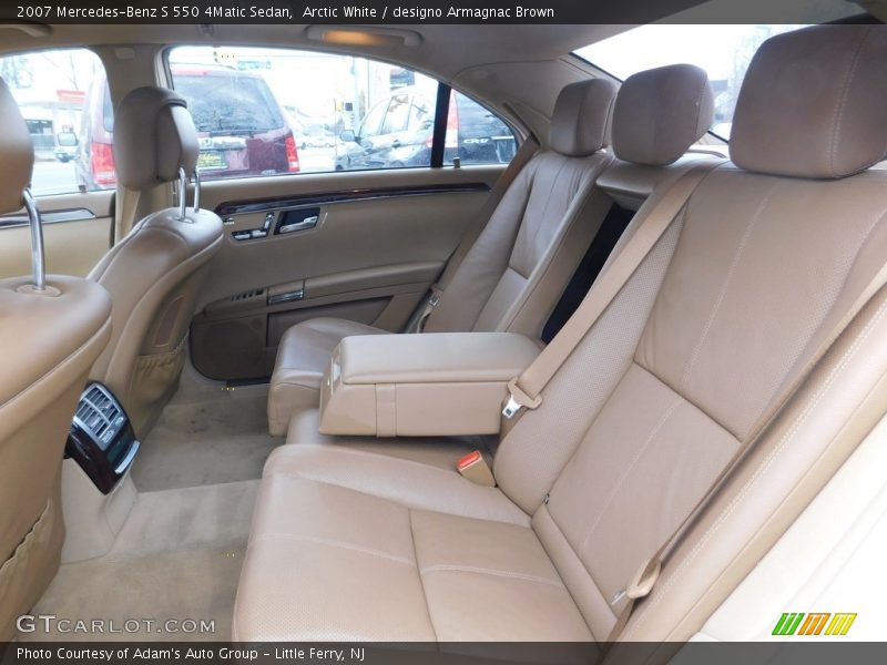 Arctic White / designo Armagnac Brown 2007 Mercedes-Benz S 550 4Matic Sedan