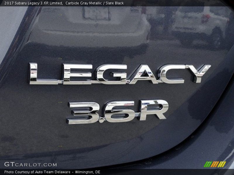 Carbide Gray Metallic / Slate Black 2017 Subaru Legacy 3.6R Limited