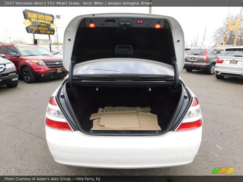 Arctic White / designo Armagnac Brown 2007 Mercedes-Benz S 550 4Matic Sedan