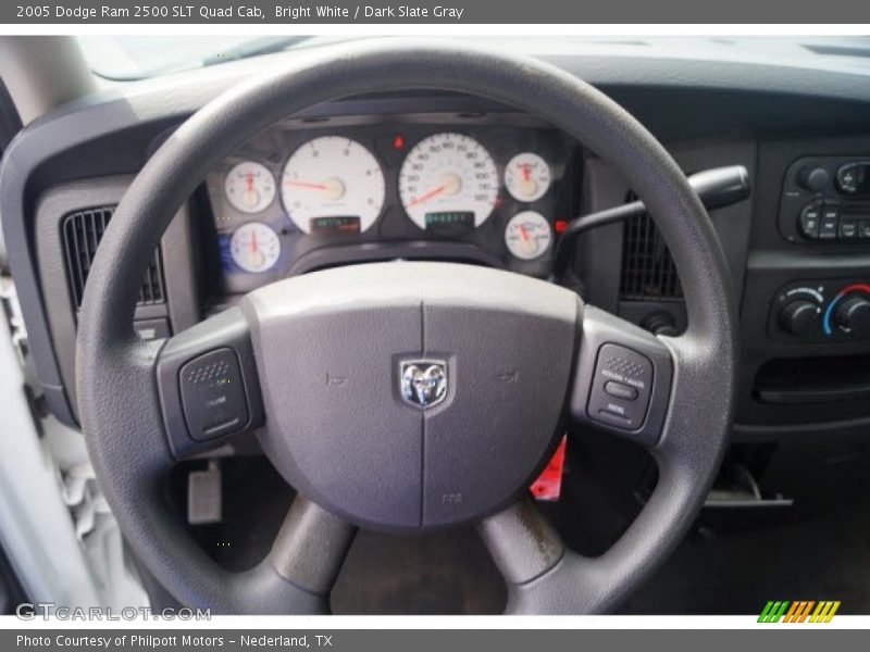 Bright White / Dark Slate Gray 2005 Dodge Ram 2500 SLT Quad Cab