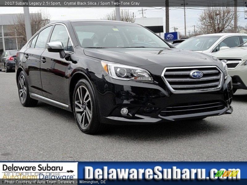 Crystal Black Silica / Sport Two-Tone Gray 2017 Subaru Legacy 2.5i Sport