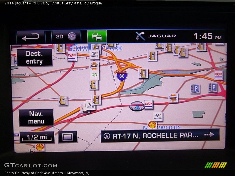 Navigation of 2014 F-TYPE V8 S