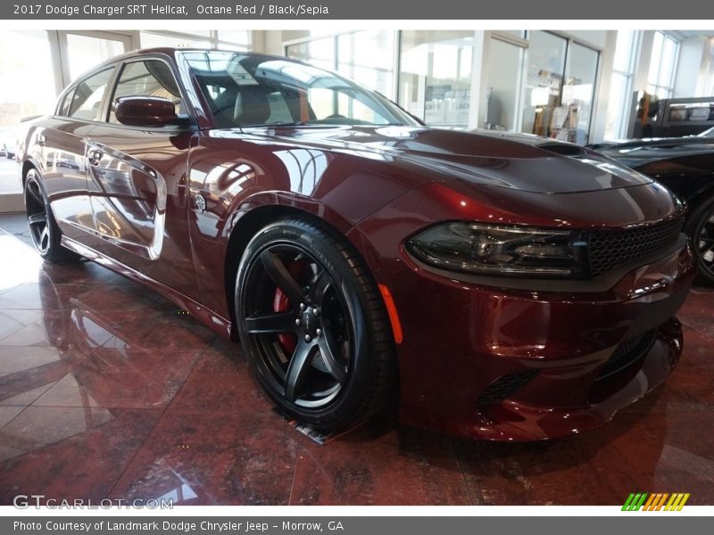 Octane Red / Black/Sepia 2017 Dodge Charger SRT Hellcat
