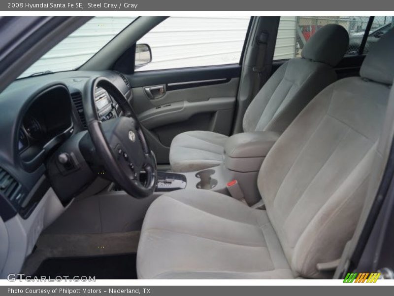 Steel Gray / Gray 2008 Hyundai Santa Fe SE