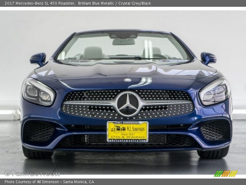 Brilliant Blue Metallic / Crystal Grey/Black 2017 Mercedes-Benz SL 450 Roadster