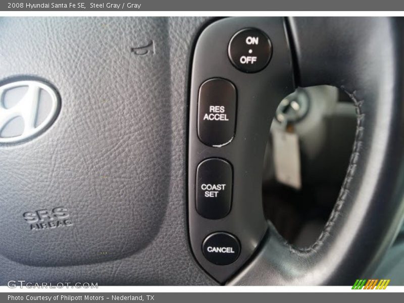 Steel Gray / Gray 2008 Hyundai Santa Fe SE