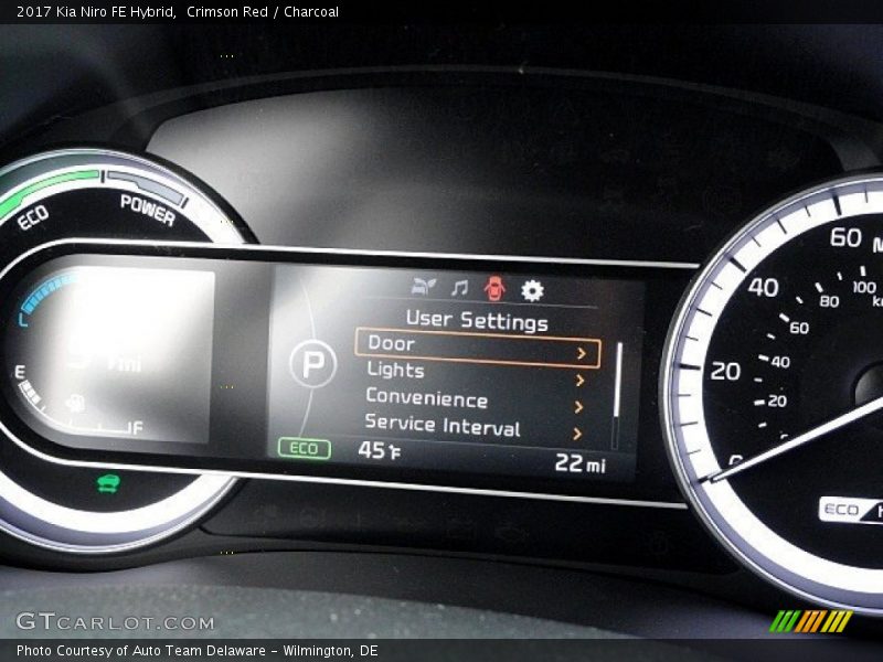 Crimson Red / Charcoal 2017 Kia Niro FE Hybrid