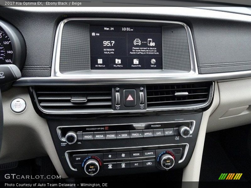Ebony Black / Beige 2017 Kia Optima EX
