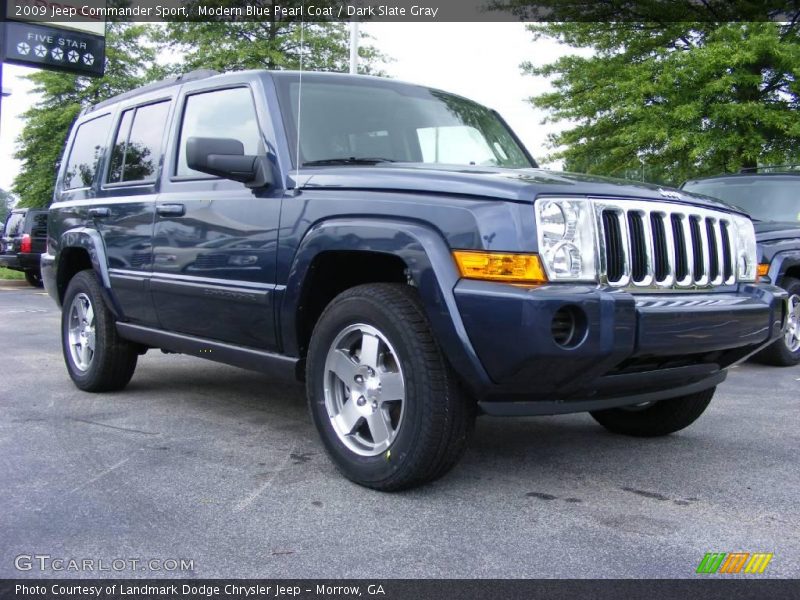 Modern Blue Pearl Coat / Dark Slate Gray 2009 Jeep Commander Sport