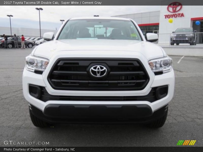 Super White / Cement Gray 2017 Toyota Tacoma SR Double Cab