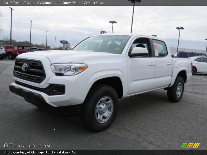 Super White / Cement Gray 2017 Toyota Tacoma SR Double Cab