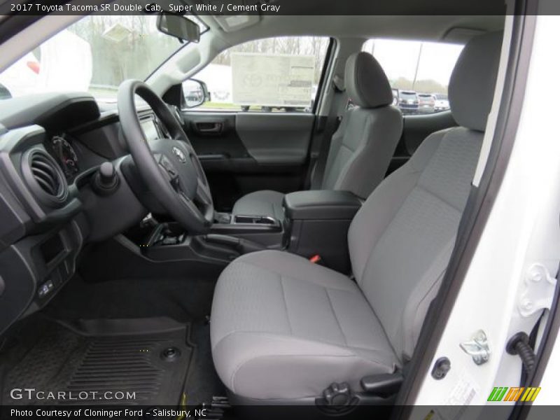 Super White / Cement Gray 2017 Toyota Tacoma SR Double Cab