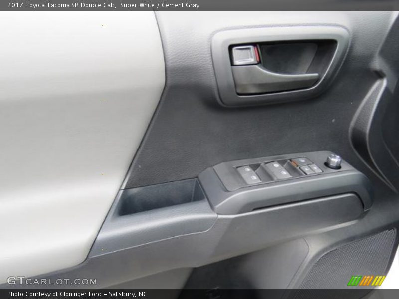 Super White / Cement Gray 2017 Toyota Tacoma SR Double Cab