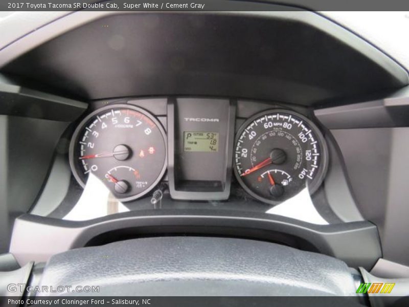 Super White / Cement Gray 2017 Toyota Tacoma SR Double Cab