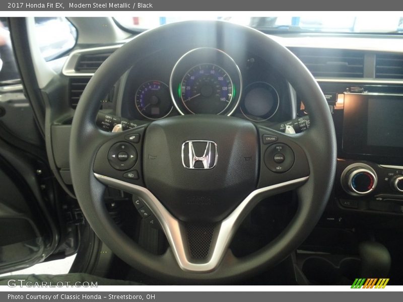 Modern Steel Metallic / Black 2017 Honda Fit EX