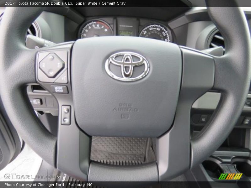 Super White / Cement Gray 2017 Toyota Tacoma SR Double Cab