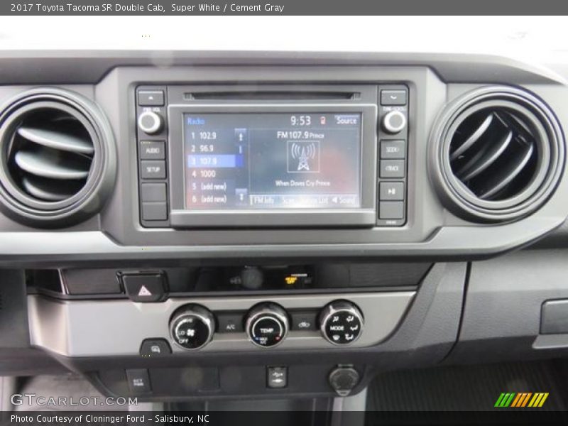 Super White / Cement Gray 2017 Toyota Tacoma SR Double Cab