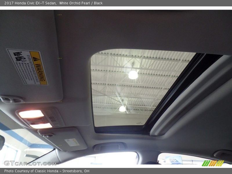 White Orchid Pearl / Black 2017 Honda Civic EX-T Sedan