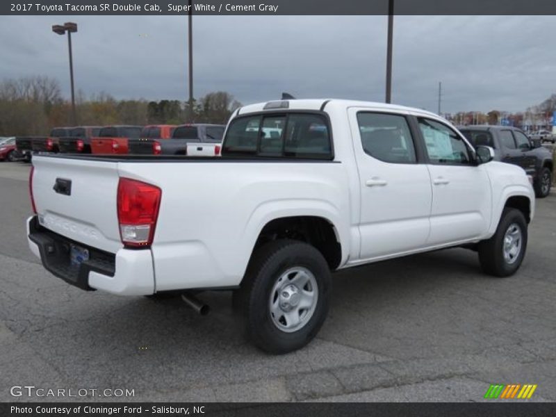 Super White / Cement Gray 2017 Toyota Tacoma SR Double Cab