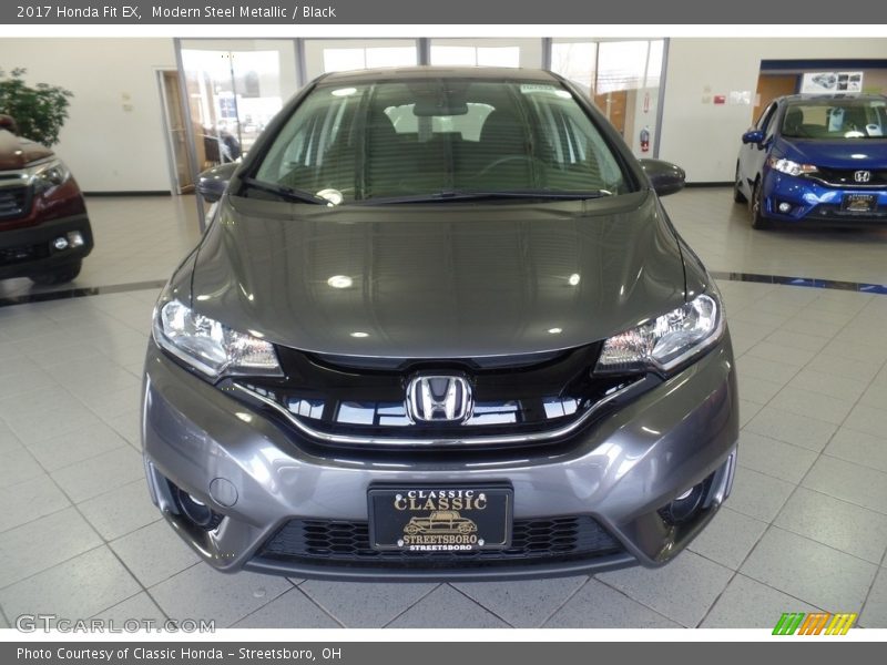 Modern Steel Metallic / Black 2017 Honda Fit EX