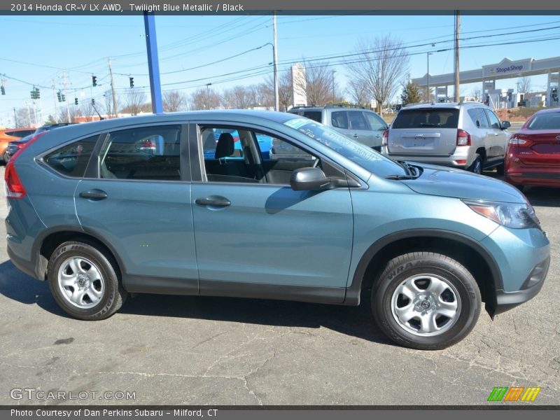 Twilight Blue Metallic / Black 2014 Honda CR-V LX AWD