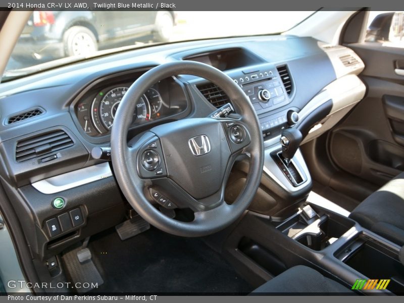 Twilight Blue Metallic / Black 2014 Honda CR-V LX AWD