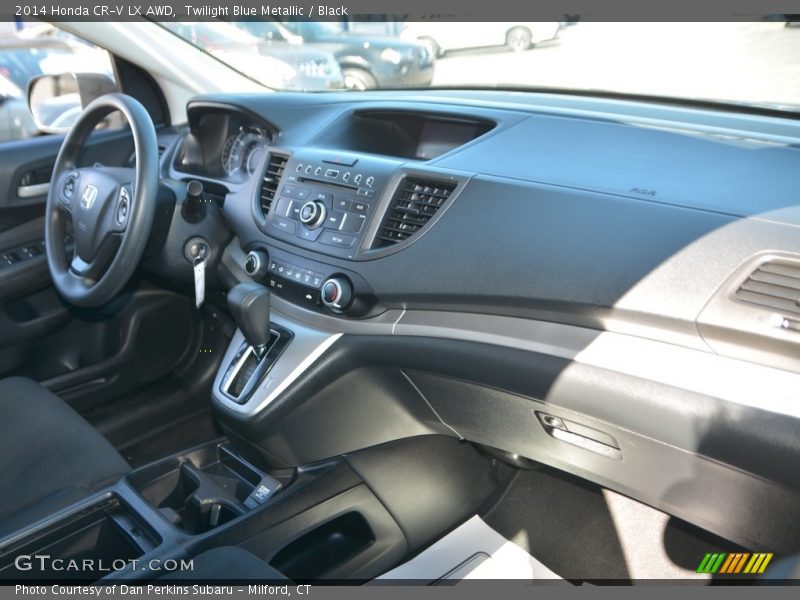 Twilight Blue Metallic / Black 2014 Honda CR-V LX AWD