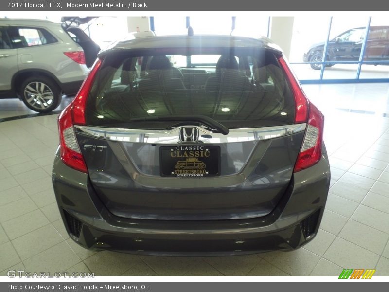 Modern Steel Metallic / Black 2017 Honda Fit EX