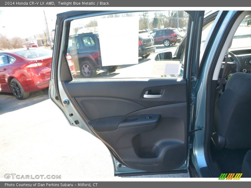 Twilight Blue Metallic / Black 2014 Honda CR-V LX AWD