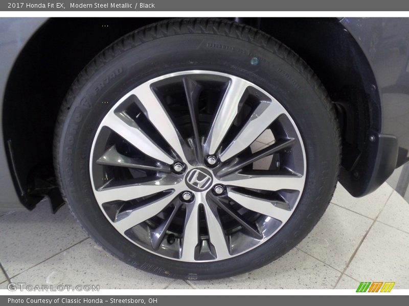 Modern Steel Metallic / Black 2017 Honda Fit EX