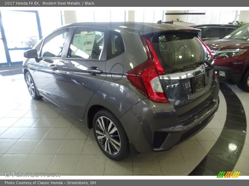 Modern Steel Metallic / Black 2017 Honda Fit EX