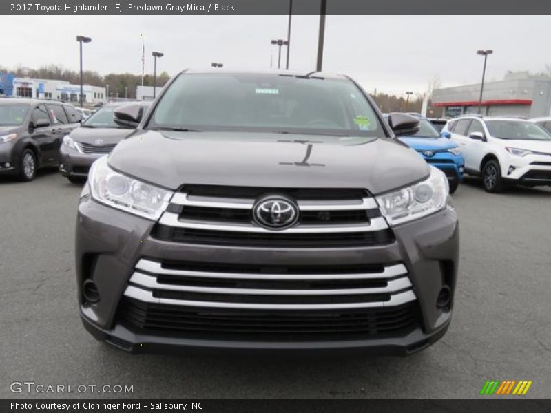 Predawn Gray Mica / Black 2017 Toyota Highlander LE