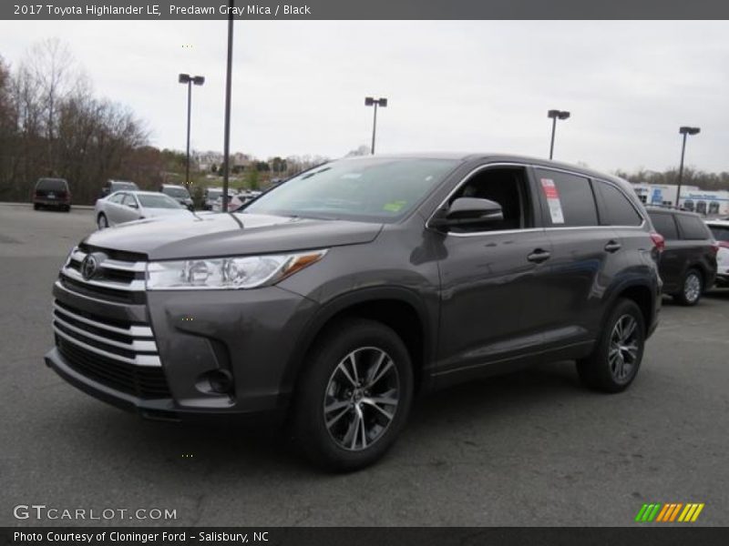 Predawn Gray Mica / Black 2017 Toyota Highlander LE
