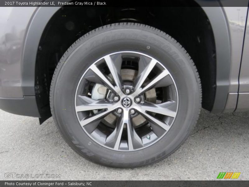 Predawn Gray Mica / Black 2017 Toyota Highlander LE