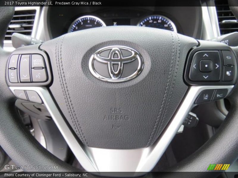 Predawn Gray Mica / Black 2017 Toyota Highlander LE