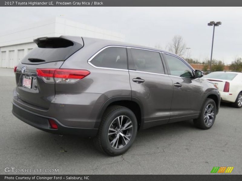 Predawn Gray Mica / Black 2017 Toyota Highlander LE
