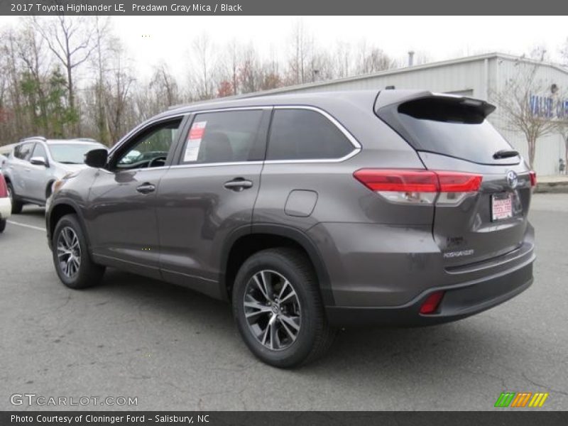 Predawn Gray Mica / Black 2017 Toyota Highlander LE