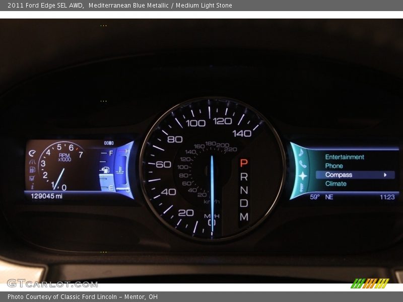 Mediterranean Blue Metallic / Medium Light Stone 2011 Ford Edge SEL AWD