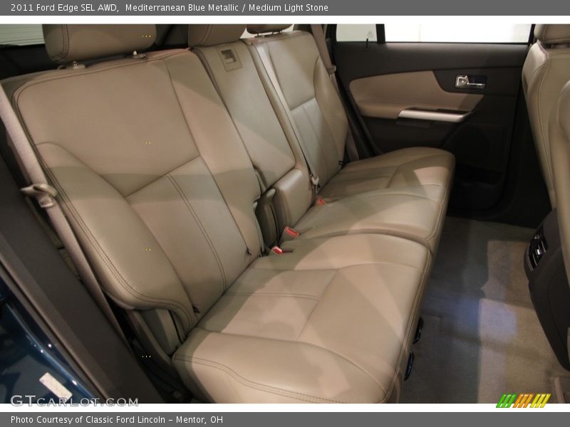 Mediterranean Blue Metallic / Medium Light Stone 2011 Ford Edge SEL AWD