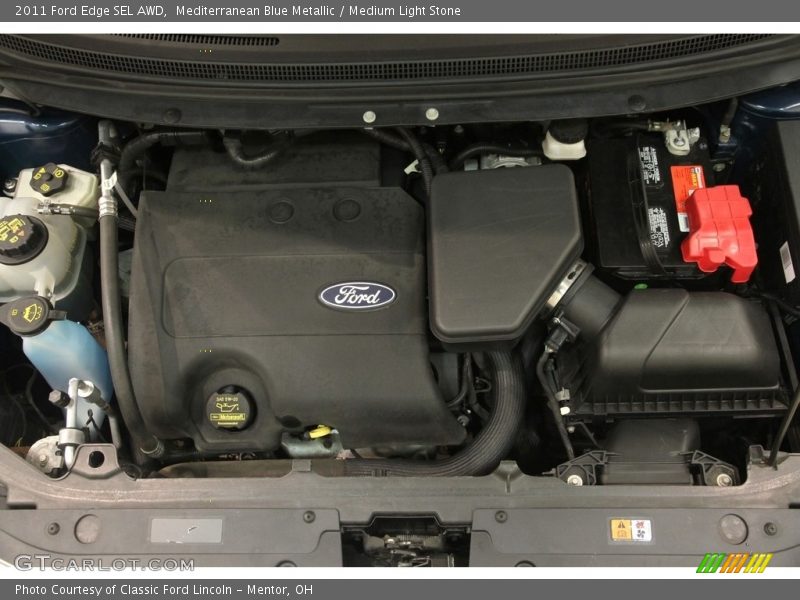 Mediterranean Blue Metallic / Medium Light Stone 2011 Ford Edge SEL AWD