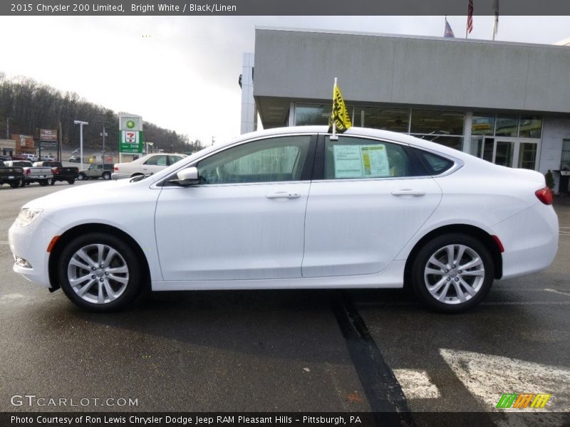 Bright White / Black/Linen 2015 Chrysler 200 Limited