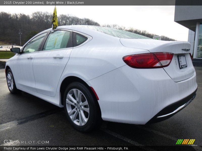 Bright White / Black/Linen 2015 Chrysler 200 Limited