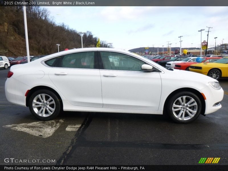 Bright White / Black/Linen 2015 Chrysler 200 Limited