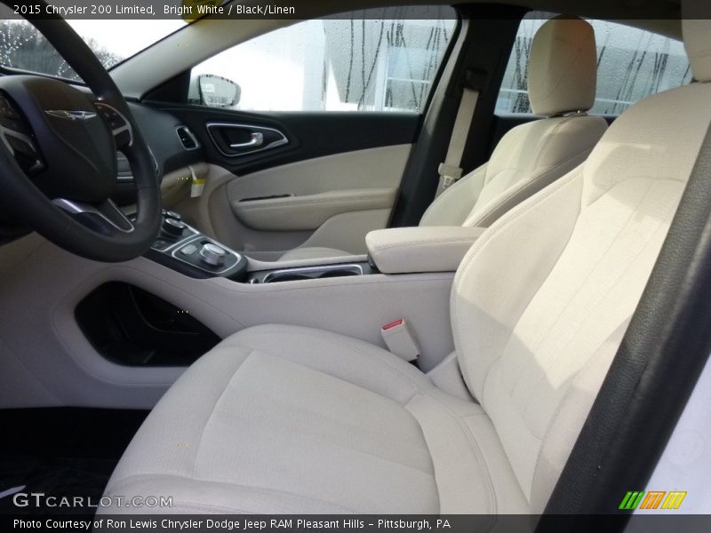 Bright White / Black/Linen 2015 Chrysler 200 Limited