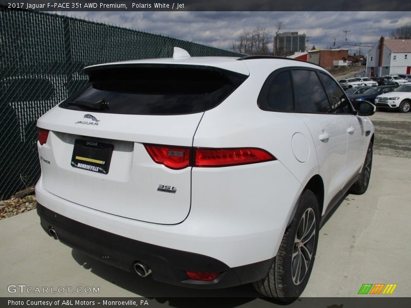 Polaris White / Jet 2017 Jaguar F-PACE 35t AWD Premium