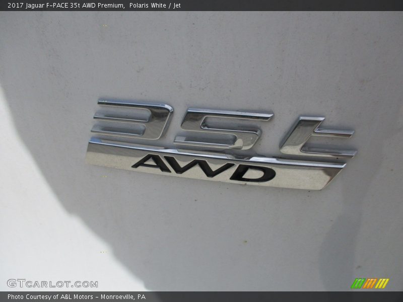 Polaris White / Jet 2017 Jaguar F-PACE 35t AWD Premium