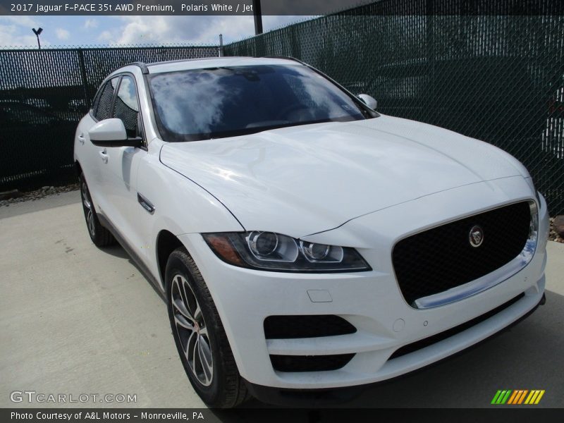 Polaris White / Jet 2017 Jaguar F-PACE 35t AWD Premium