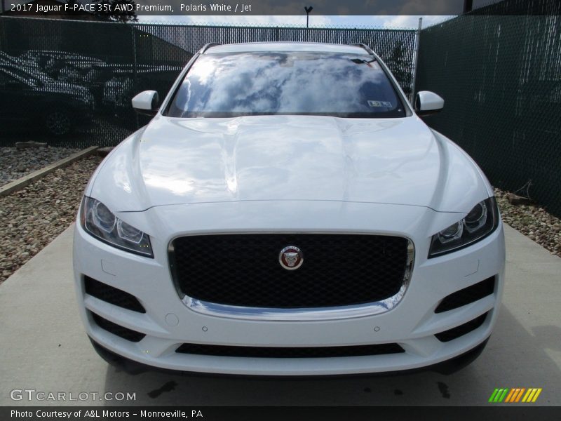 Polaris White / Jet 2017 Jaguar F-PACE 35t AWD Premium