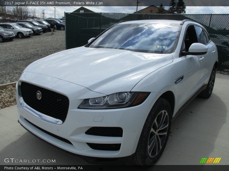 Polaris White / Jet 2017 Jaguar F-PACE 35t AWD Premium